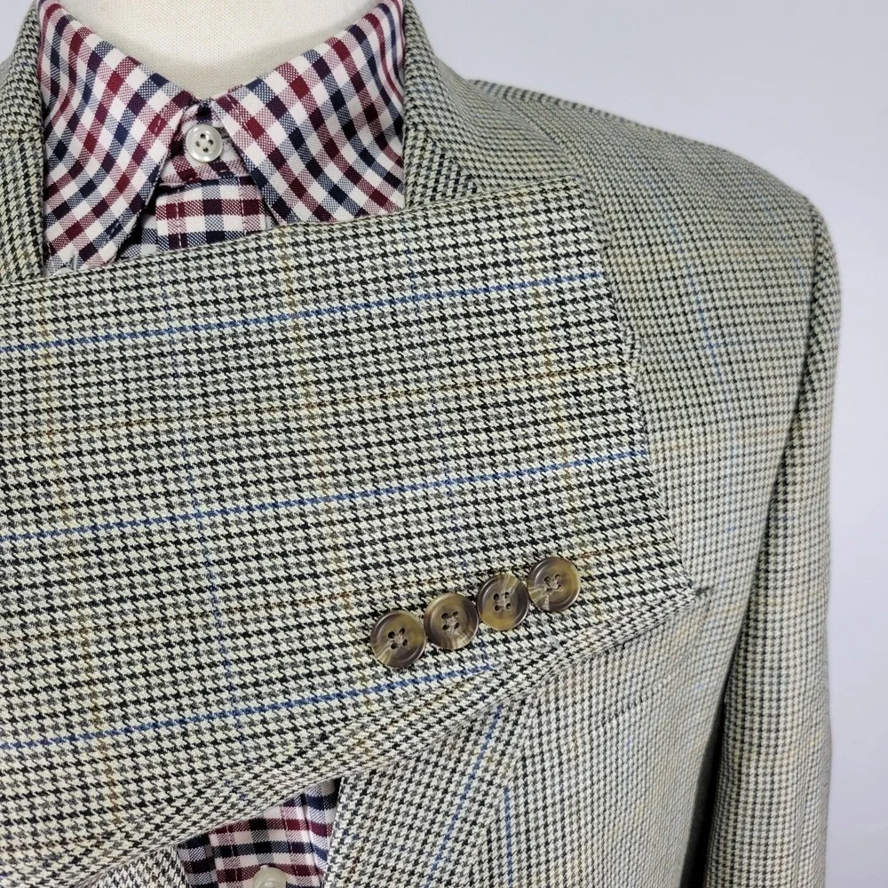 Lauren Ralph lauren Men's Sport Coat Blazer Two Button Multi-color Silk Wool 41L